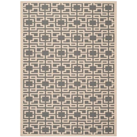 Safavieh Martha Stewart Medium Rectangle Area Rug Anthracite & Beige - 6 ft. 7 in. x 9 ft. 6 in. MSR4281-246-6
